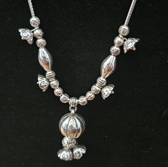 Brighton Silver Floral Necklace And Bracelet - Picture 2 of 4